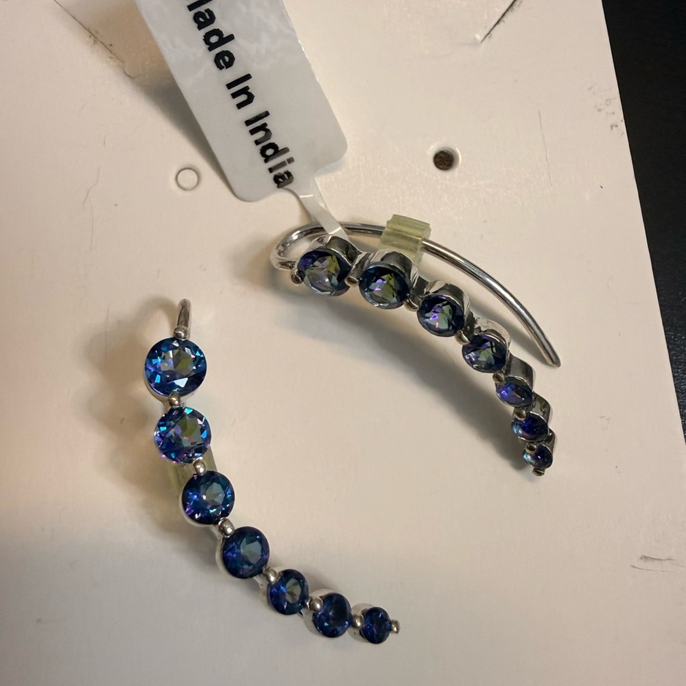 Sterling silver 925 climber earrings- Chuck Clemency